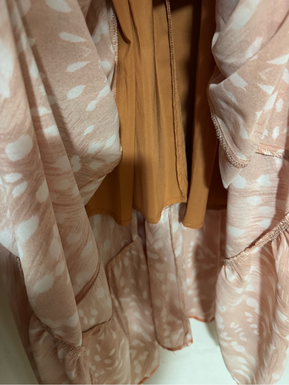 Rust & White Patterned Maxi Dress - Picture 5 of 6
